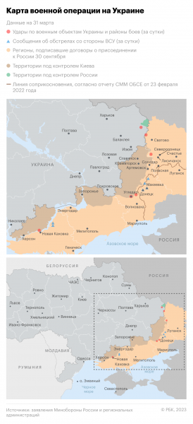 Военная операция на Украине. Карта